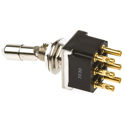 TE Connectivity Toggle Switch, Panel Mount, On-On, DPDT, Solder Terminal