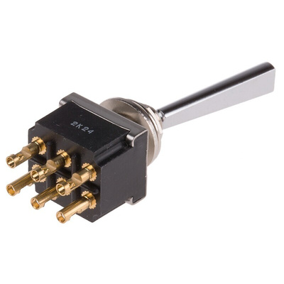 TE Connectivity Toggle Switch, Panel Mount, On-On, DPDT, Solder Terminal, 250V