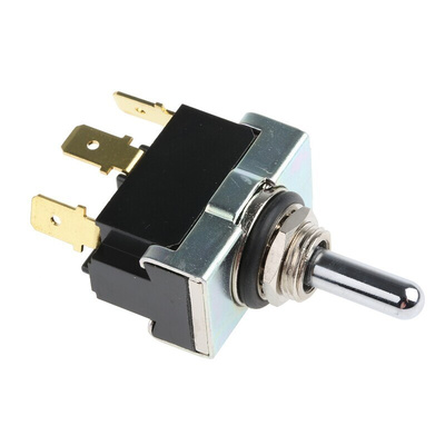 TE Connectivity Toggle Switch, Panel Mount, On-Off-On, SPDT, Tab Terminal
