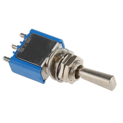 APEM Toggle Switch, Panel Mount, On-Off-On, SPDT, Solder Terminal