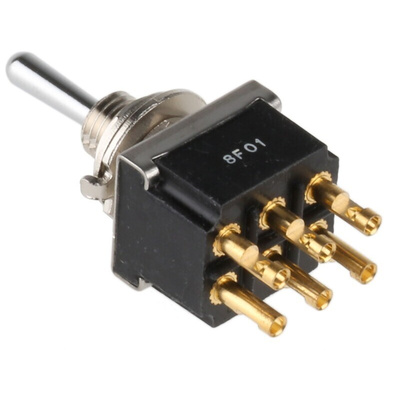 TE Connectivity Toggle Switch, Panel Mount, On-On-On, DPDT, Solder Terminal, 125V ac