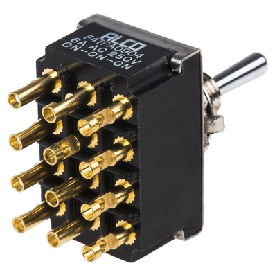 TE Connectivity Toggle Switch, Panel Mount, On-On-On, 4PDT, Solder Terminal