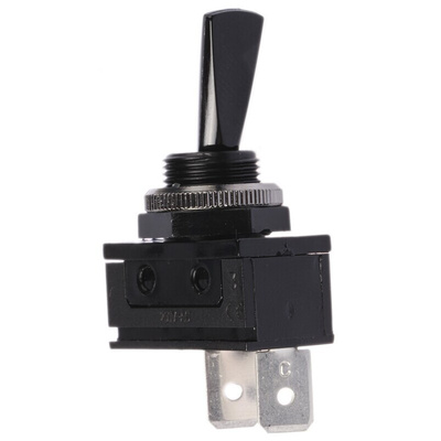 Arcolectric (Bulgin) Ltd Toggle Switch, Panel Mount, On-Off, SPST, Tab Terminal