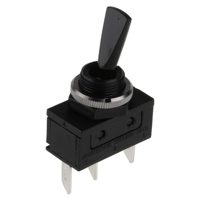Arcolectric (Bulgin) Ltd Toggle Switch, Panel Mount, On-Off, SPDT, Tab Terminal