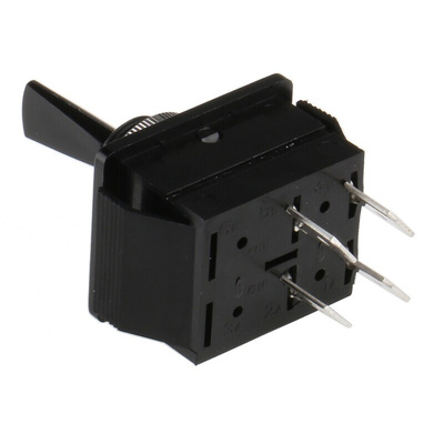 Arcolectric (Bulgin) Ltd Toggle Switch, Panel Mount, On-Off, DPST, Tab Terminal