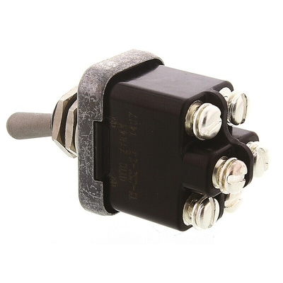 Otto Toggle Switch, Panel Mount, On-On, DPDT, Screw Terminal