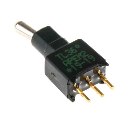 APEM Toggle Switch, PCB Mount, On-On, SPDT, Through Hole Terminal