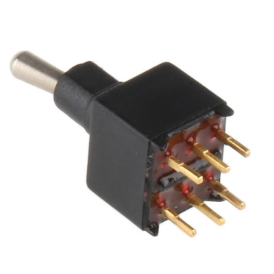 APEM Toggle Switch, PCB Mount, On-On, DPDT, Through Hole Terminal