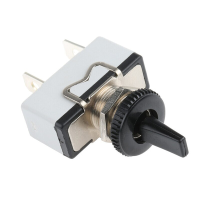 APEM Toggle Switch, Panel Mount, On-Off, SPST, Tab Terminal