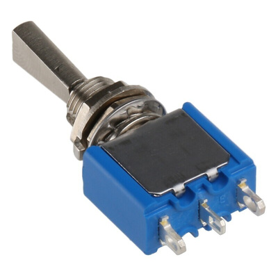 APEM Rotary Switch, Panel Mount, (On)-Off-(On), SPST, Solder Terminal