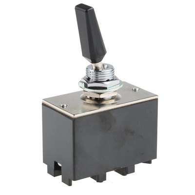 NKK Switches Toggle Switch, Panel Mount, On-Off, DPST, Screw Terminal, 30 V dc, 125V ac