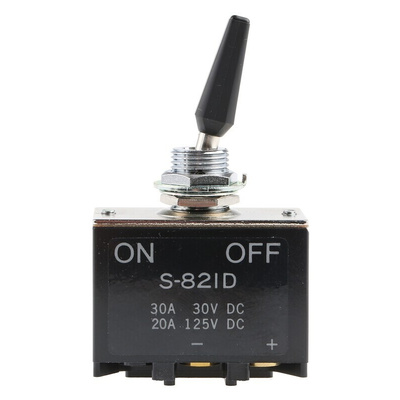 NKK Switches Toggle Switch, Panel Mount, On-Off, DPST, Screw Terminal, 30 V dc, 125V ac