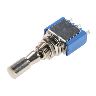 APEM Toggle Switch, Panel Mount, On-Off-On, SPDT, Solder Terminal