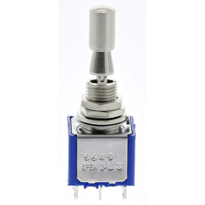 APEM Toggle Switch, Panel Mount, On-Off-On, DPDT, Solder Terminal
