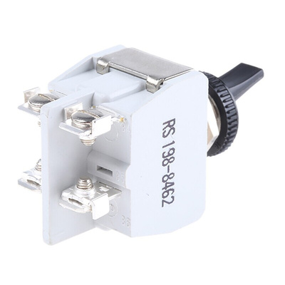 APEM Toggle Switch, Panel Mount, On-Off, DPST, Screw Terminal