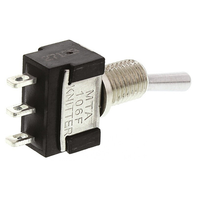 KNITTER-SWITCH Toggle Switch, Panel Mount, On-(On), SPDT, Solder Terminal