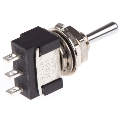 KNITTER-SWITCH Toggle Switch, Panel Mount, On-Off-(On), SPDT, Solder Terminal