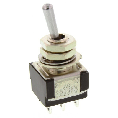 KNITTER-SWITCH Toggle Switch, Panel Mount, On-On, DPDT, Solder Terminal