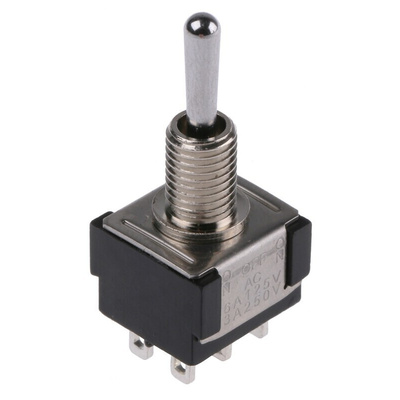 KNITTER-SWITCH Toggle Switch, Panel Mount, On-Off-On, DPDT, Solder Terminal