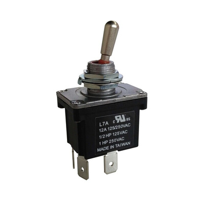 RS PRO Toggle Switch, Panel Mount, On-Off, 1 CO, Tab Terminal