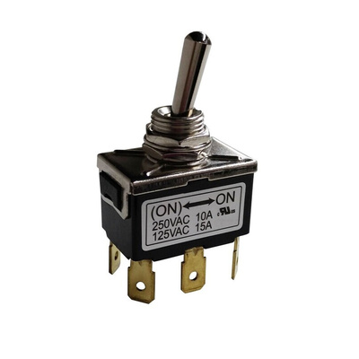 RS PRO Toggle Switch, PCB Mount, (On)-On, DPDT, Solder Terminal