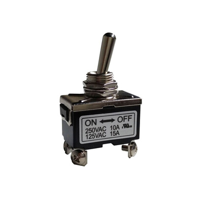 RS PRO Toggle Switch, Panel Mount, On-Off, 1 CO, Screw Terminal