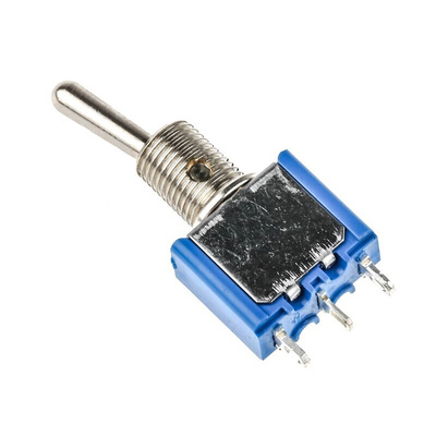 APEM Toggle Switch, Panel Mount, On-On, SPST, Solder Terminal