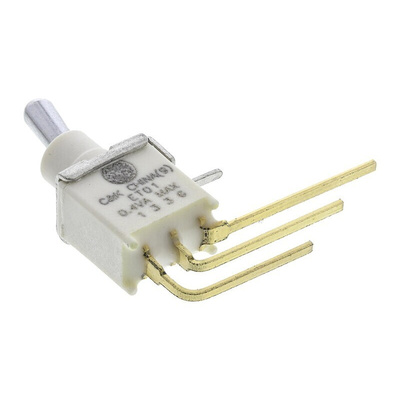 C & K Toggle Switch, PCB Mount, On-On, SPDT, Through Hole Terminal