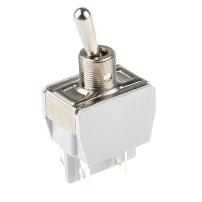 APEM Toggle Switch, Panel Mount, On-Off, DPST, Tab Terminal
