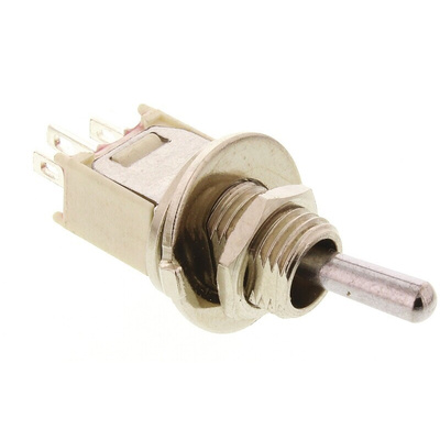 C & K Toggle Switch, Panel Mount, On-On, SPDT, Solder Terminal