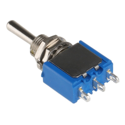 APEM Toggle Switch, Panel Mount, On-Off-(On), SPST, Solder Terminal
