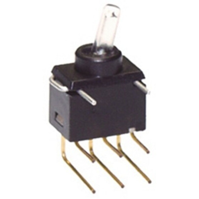 NKK Switches Toggle Switch, PCB Mount, On-On, SPDT, Through Hole Terminal