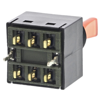NKK Switches Toggle Switch, Panel Mount, On-On, DPDT, Solder Terminal