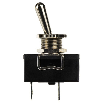 APEM Toggle Switch, Panel Mount, On-Off, SPST, Tab Terminal