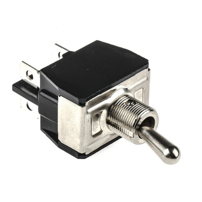 APEM Toggle Switch, Panel Mount, On-Off, DPST, Tab Terminal