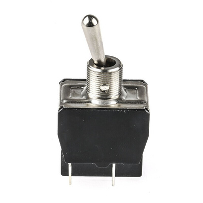 APEM Toggle Switch, Panel Mount, On-Off, DPST, Tab Terminal