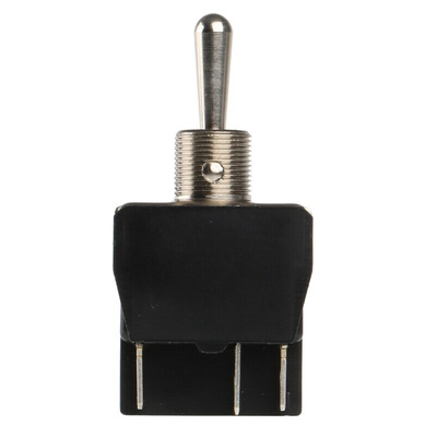APEM Toggle Switch, Panel Mount, On-Off-On, DPDT, Tab Terminal