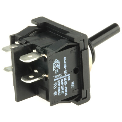 Marquardt Toggle Switch, Panel Mount, On-Off, DPST, Tab Terminal