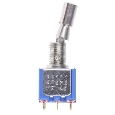 APEM Toggle Switch, Panel Mount, On-On, DPDT, Solder Lug Terminal, 30V dc