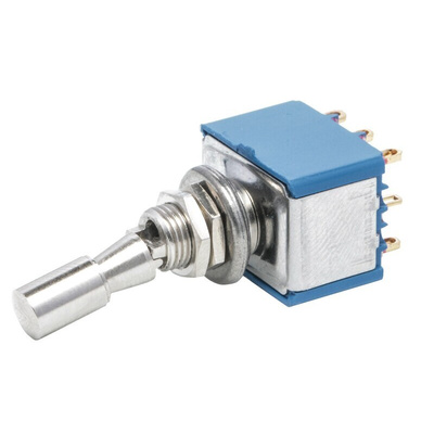 APEM Toggle Switch, Panel Mount, On-On, 3PDT, Solder Lug Terminal, 30V dc