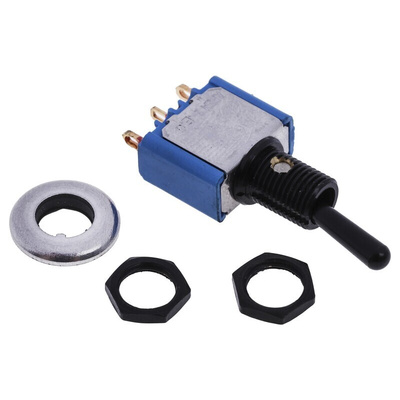 APEM Toggle Switch, Panel Mount, On-On, SPDT, Solder Lug Terminal, 30V dc