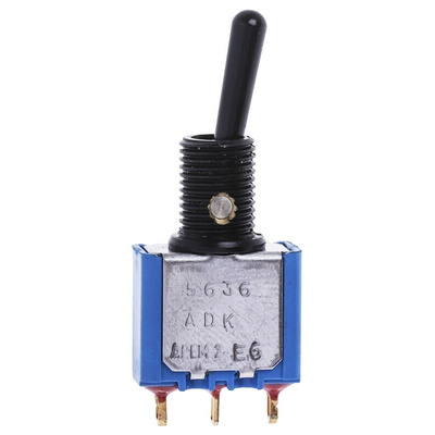 APEM Toggle Switch, Panel Mount, On-On, SPDT, Solder Lug Terminal, 30V dc