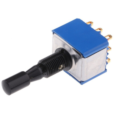 APEM Toggle Switch, Panel Mount, On-Off-On, 3PDT, Solder Lug Terminal, 30V dc