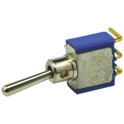 APEM Toggle Switch, PCB Mount, On-On, SPST, PC Terminal Terminal, 20V ac/dc