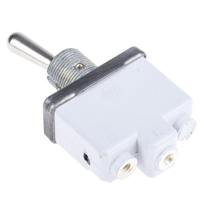APEM Toggle Switch, Panel Mount, On-Off, SPST, Screw Terminal, 125 V ac, 28V dc