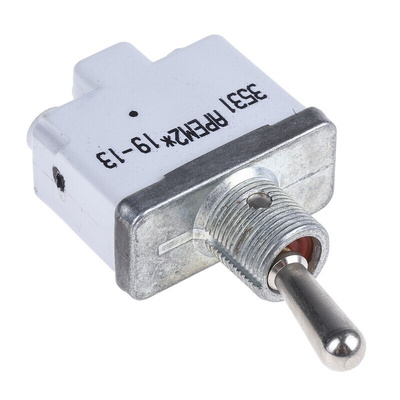 APEM Toggle Switch, Panel Mount, On-Off, SPST, Screw Terminal, 125 V ac, 28V dc