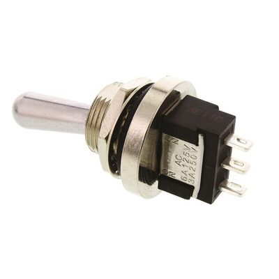 KNITTER-SWITCH Toggle Switch, Panel Mount, On-On, SPDT, Solder Terminal, 250V ac