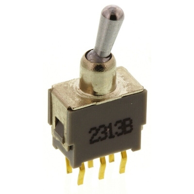 KNITTER-SWITCH Toggle Switch, PCB Mount, On-Off-On, DPDT, Through Hole Terminal, 48V