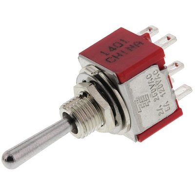 TE Connectivity Toggle Switch, PCB Mount, On-On-On, DPDT, Solder Terminal, 120V