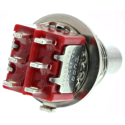 TE Connectivity Toggle Switch, Panel Mount, On-On-On, DPDT, Solder Terminal, 120 ac/dc, 28V ac/dc